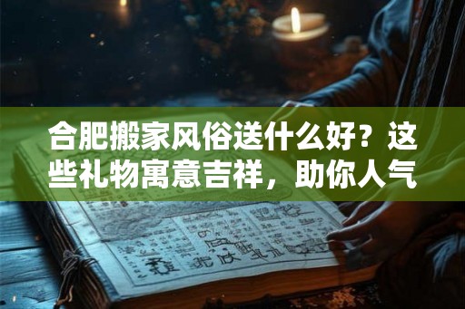 合肥搬家风俗送什么好？这些礼物寓意吉祥，助你人气爆棚！