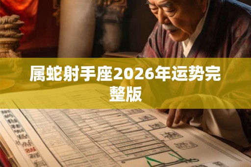 属蛇射手座2026年运势完整版