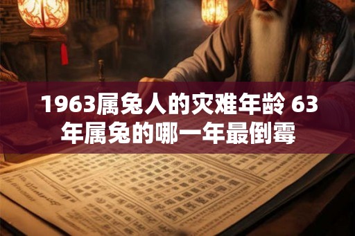 1963属兔人的灾难年龄 63年属兔的哪一年最倒霉