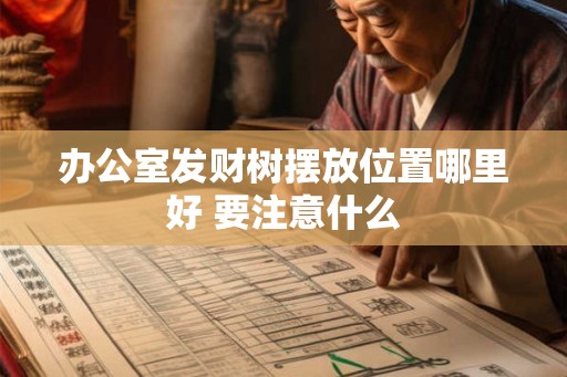 办公室发财树摆放位置哪里好 要注意什么