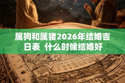 属狗和属猪2026年结婚吉日表  什么时候结婚好