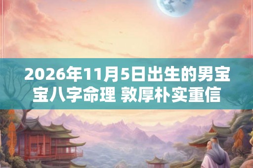 2026年11月5日出生的男宝宝八字命理 敦厚朴实重信守义