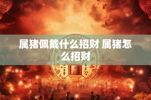属猪佩戴什么招财 属猪怎么招财