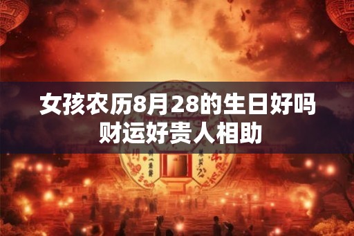 女孩农历8月28的生日好吗 财运好贵人相助