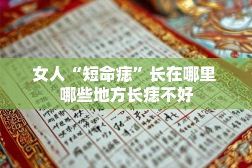 女人“短命痣”长在哪里 哪些地方长痣不好