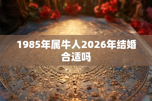 1985年属牛人2026年结婚合适吗 1985年属牛人2026年结婚合适吗