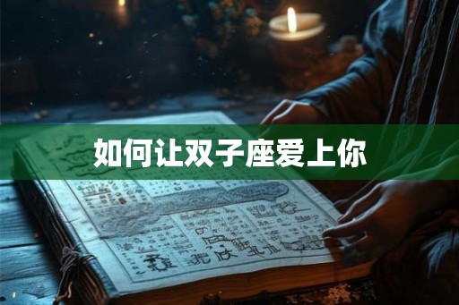如何让双子座爱上你