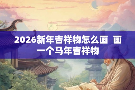 2026新年吉祥物怎么画 画一个马年吉祥物 2026新年吉祥物怎么画 画一个马年吉祥物