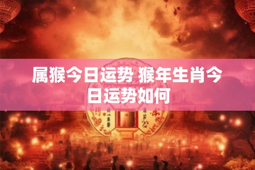 属猴今日运势 猴年生肖今日运势如何 属猴今日运势 猴年生肖今日运势如何