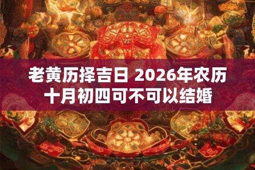 老黄历择吉日 2026年农历十月初四可不可以结婚