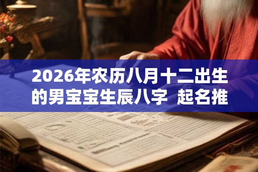 2026年农历八月十二出生的男宝宝生辰八字  起名推荐