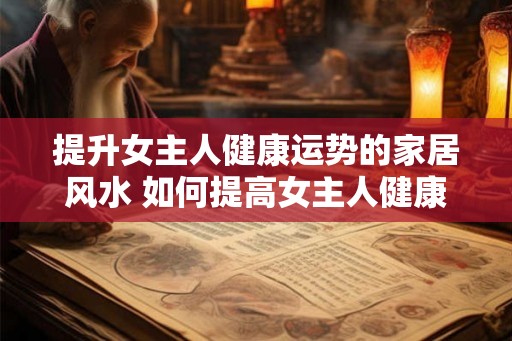 提升女主人健康运势的家居风水 如何提高女主人健康运势风水