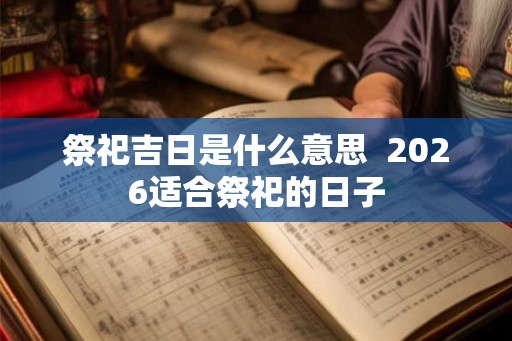 祭祀吉日是什么意思  2026适合祭祀的日子
