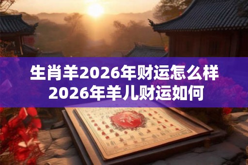生肖羊2026年财运怎么样 2026年羊儿财运如何 生肖羊2026年财运怎么样 2026年羊儿财运如何