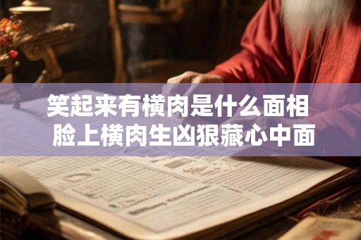 笑起来有横肉是什么面相  脸上横肉生凶狠藏心中面相