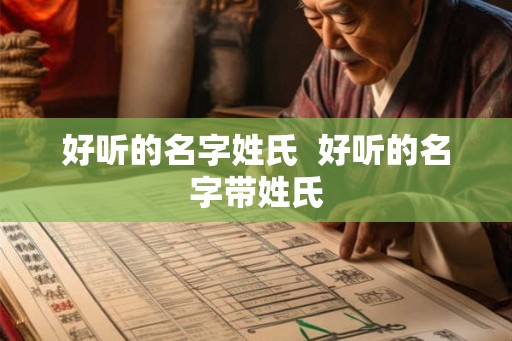 好听的名字姓氏  好听的名字带姓氏