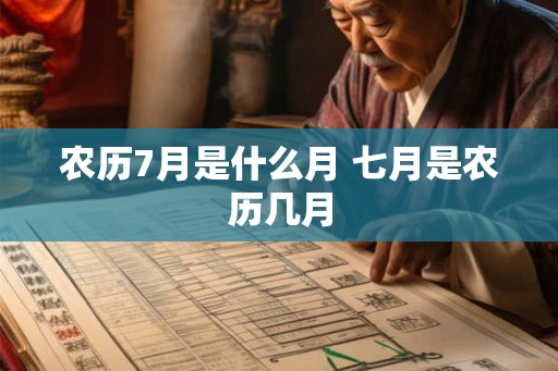 农历7月是什么月 七月是农历几月