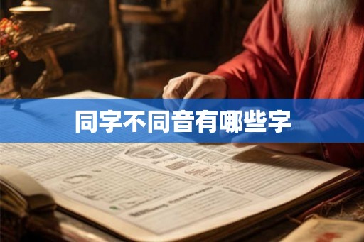 同字不同音有哪些字