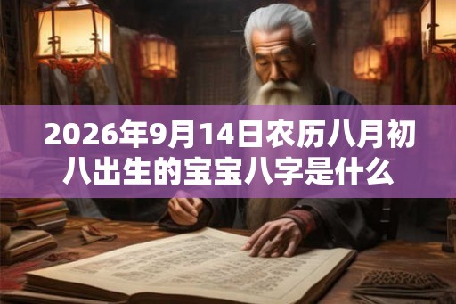 2026年9月14日农历八月初八出生的宝宝八字是什么