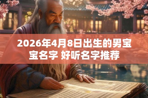 2026年4月8日出生的男宝宝名字 好听名字推荐