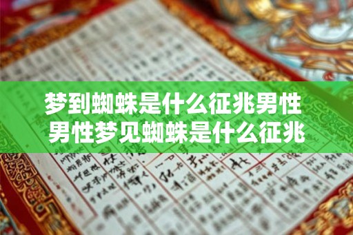 梦到蜘蛛是什么征兆男性 男性梦见蜘蛛是什么征兆