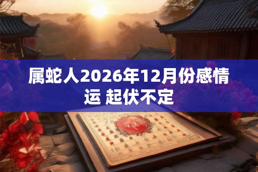 属蛇人2026年12月份感情运 起伏不定