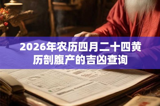 2026年农历四月二十四黄历剖腹产的吉凶查询