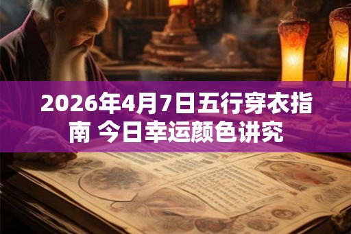 2026年4月7日五行穿衣指南 今日幸运颜色讲究 2026年4月7日五行穿衣指南 今日幸运颜色讲究