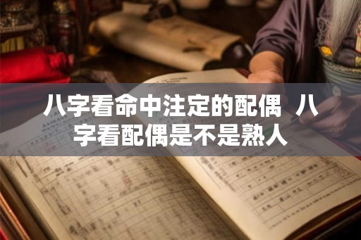 八字看命中注定的配偶  八字看配偶是不是熟人
