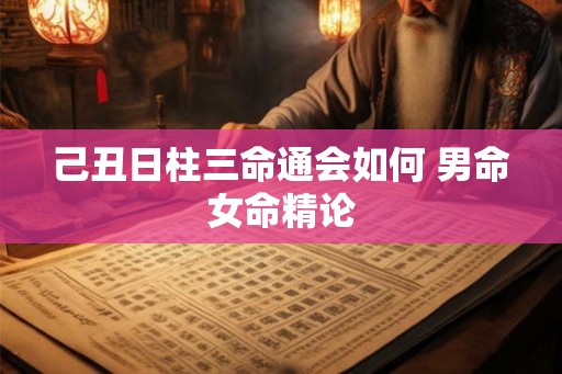 己丑日柱三命通会如何 男命女命精论