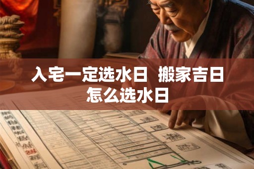 入宅一定选水日  搬家吉日怎么选水日