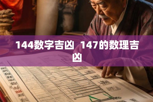 144数字吉凶  147的数理吉凶