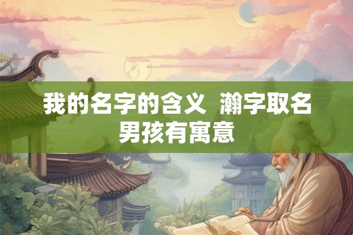 我的名字的含义  瀚字取名男孩有寓意
