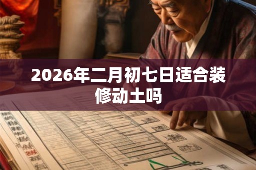 2026年二月初七日适合装修动土吗