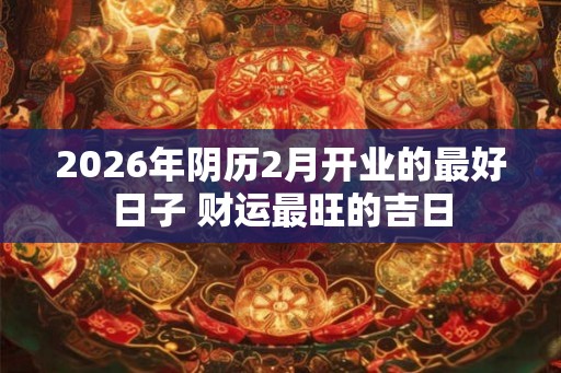 2026年阴历2月开业的最好日子 财运最旺的吉日 2026年阴历2月开业的最好日子 财运最旺的吉日