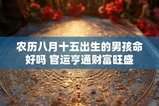 农历八月十五出生的男孩命好吗 官运亨通财富旺盛 农历八月十五出生的男孩命好吗 官运亨通财富旺盛