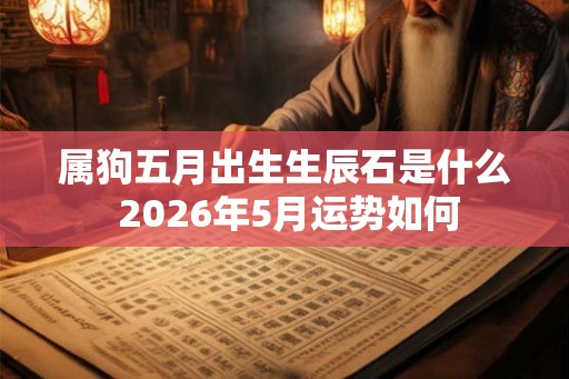 属狗五月出生生辰石是什么 2026年5月运势如何