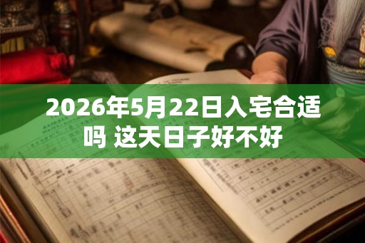 2026年5月22日入宅合适吗 这天日子好不好