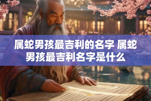 属蛇男孩最吉利的名字 属蛇男孩最吉利名字是什么