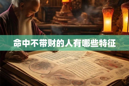 命中不带财的人有哪些特征