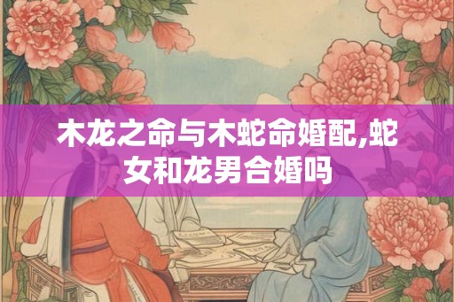 木龙之命与木蛇命婚配,蛇女和龙男合婚吗