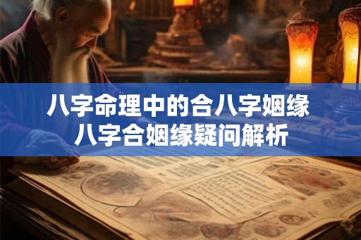 八字命理中的合八字姻缘 八字合姻缘疑问解析