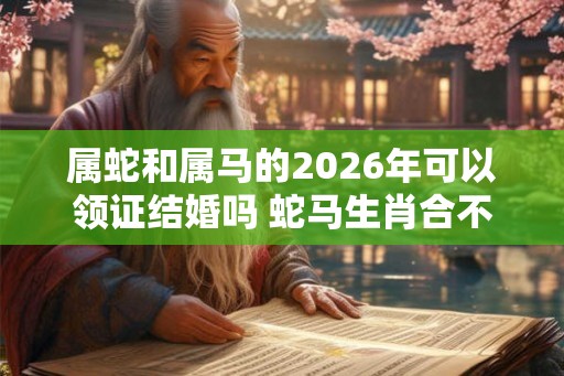 属蛇和属马的2026年可以领证结婚吗 蛇马生肖合不合