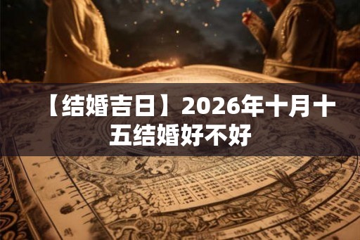 【结婚吉日】2026年十月十五结婚好不好