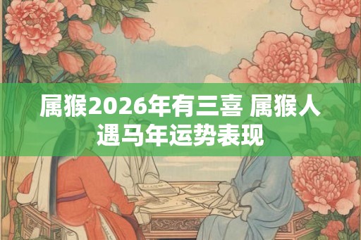 属猴2026年有三喜 属猴人遇马年运势表现