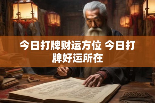 今日打牌财运方位 今日打牌好运所在