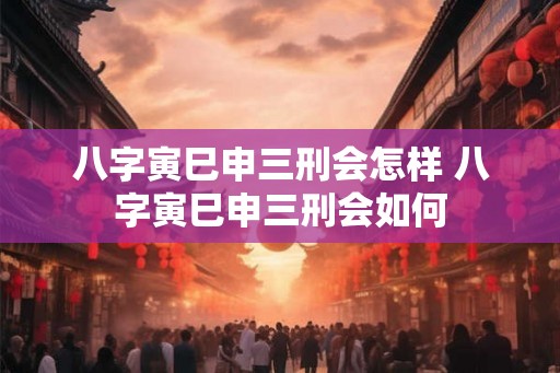 八字寅巳申三刑会怎样 八字寅巳申三刑会如何