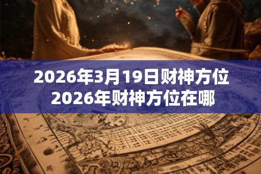 2026年3月19日财神方位 2026年财神方位在哪