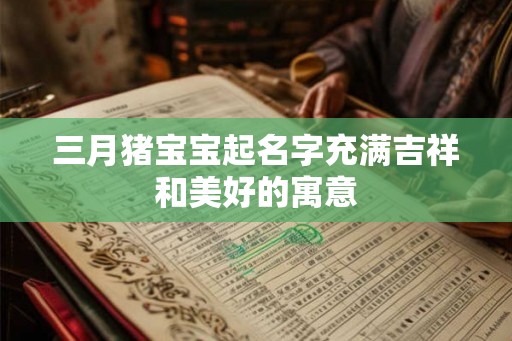 三月猪宝宝起名字充满吉祥和美好的寓意 三月猪宝宝起名字充满吉祥和美好的寓意