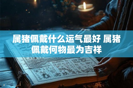 属猪佩戴什么运气最好 属猪佩戴何物最为吉祥